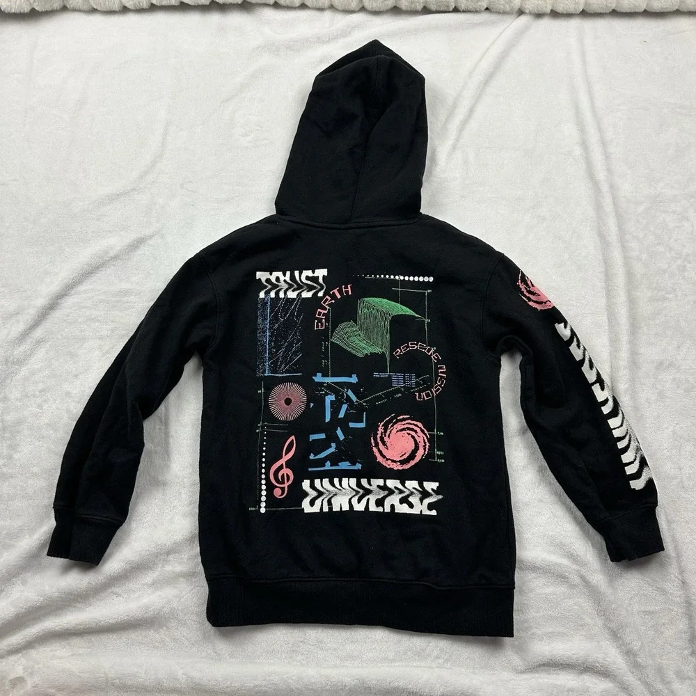 Old Navy Art Class Boy's 8 Set Of 2 Black Hoodie Sweatshirt